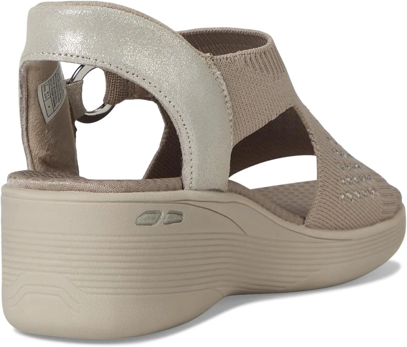 Skechers Women's Martha Stewart's Pier-lite-Park Path Hands Free Slip-ins Wedge Sandal