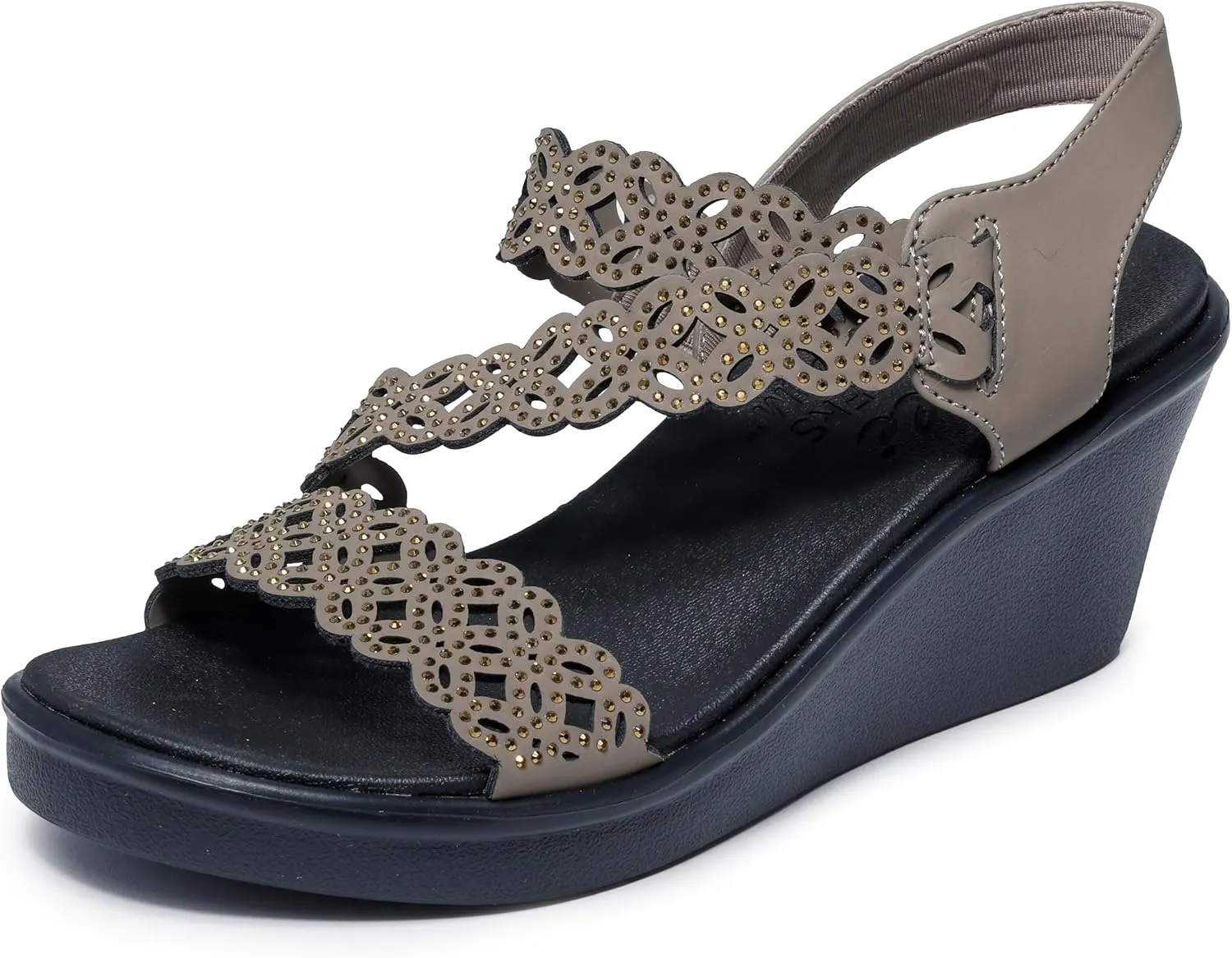 Skechers Women's Rumble on-Sassier DayZ Wedge Sandal