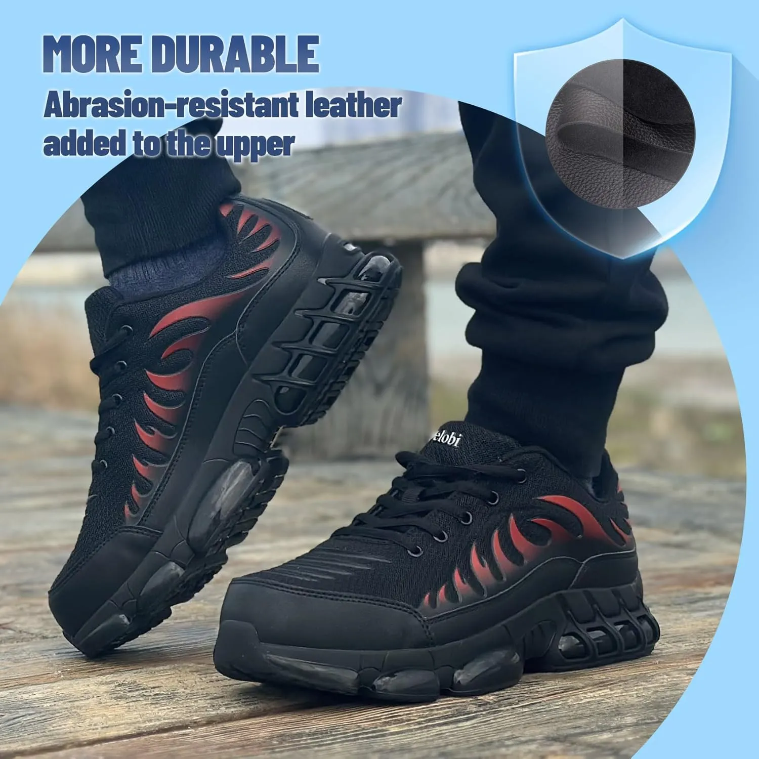 Slip On Steel Toe Shoes for Men Work Safety Sneakers Comfortable Indestructible Industrial Construction Footwear