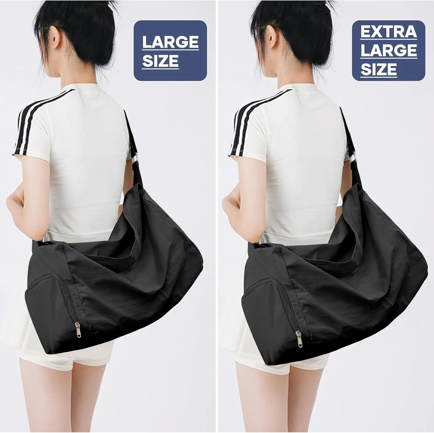 Small Gym Bag with Shoe Compartment, Workout Sport Duffle Bag for Women Travel, Waterproof Shoulder Overnight Bags Lightweight Carry on Tote Bags for Swim, Yoga, Dance