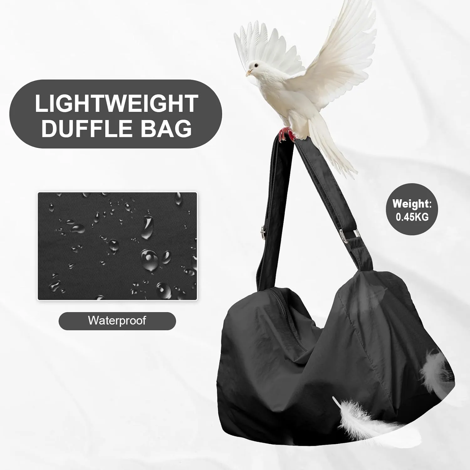 Small Gym Bag with Shoe Compartment, Workout Sport Duffle Bag for Women Travel, Waterproof Shoulder Overnight Bags Lightweight Carry on Tote Bags for Swim, Yoga, Dance