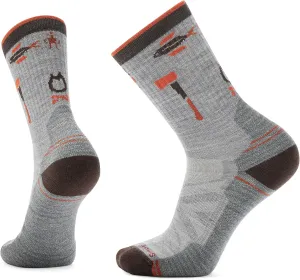 Smartwool Hike Light Cushion Camp Gear Crew Light Gray LG (Men's Shoe 9-11.5)
