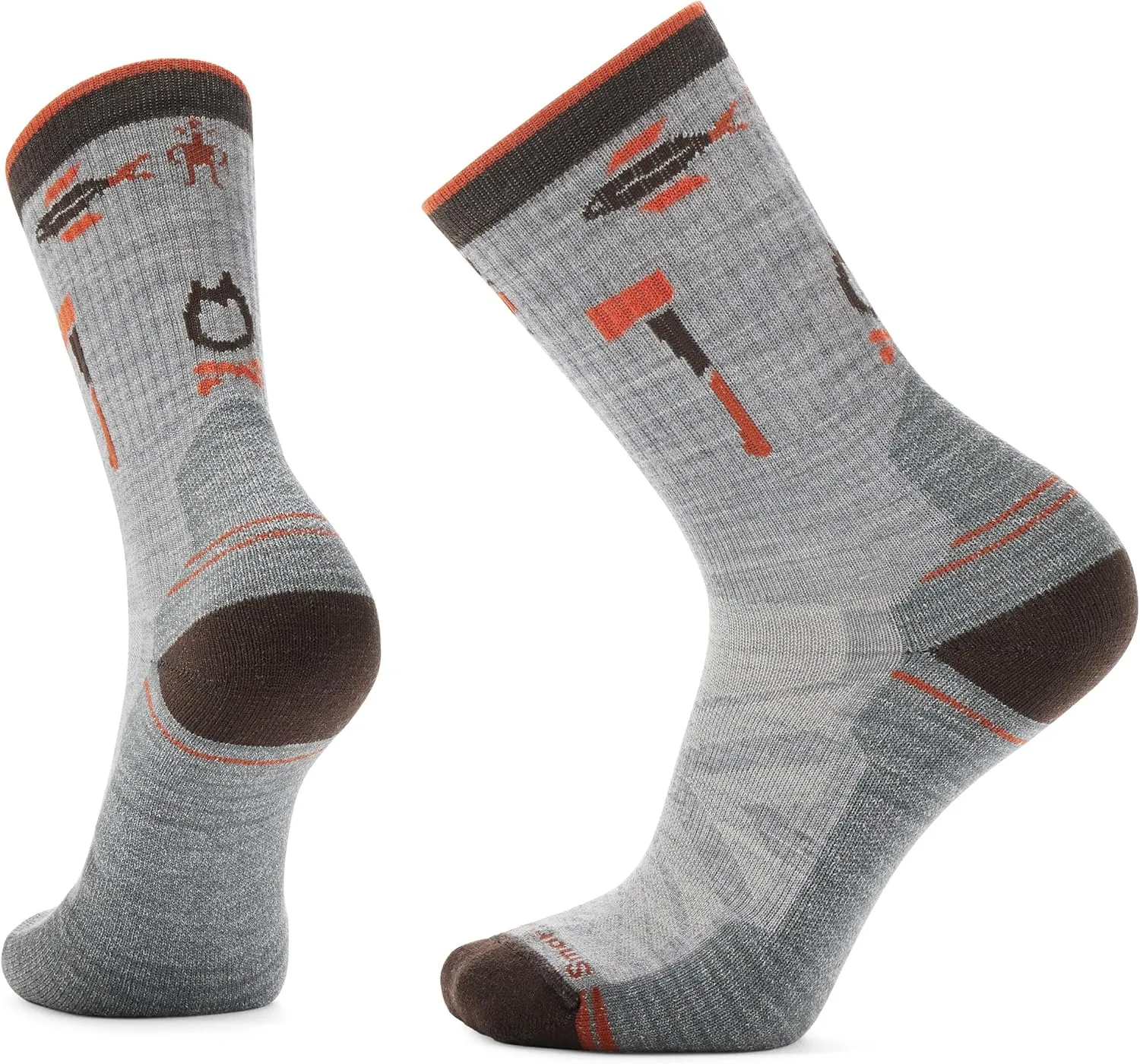 Smartwool Hike Light Cushion Camp Gear Crew Light Gray LG (Men's Shoe 9-11.5)