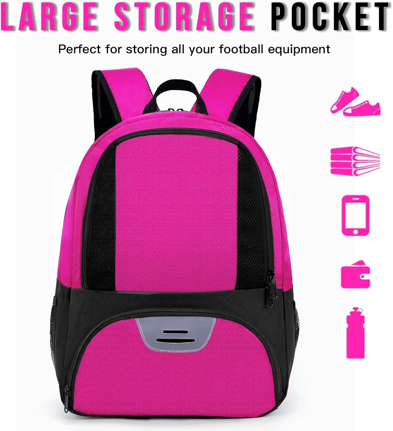 Soccer Bag,Youth Soccer Backpack, Football Volleyball Basketball Backpack fo,Sport Equipment Bags with Shoe compartment