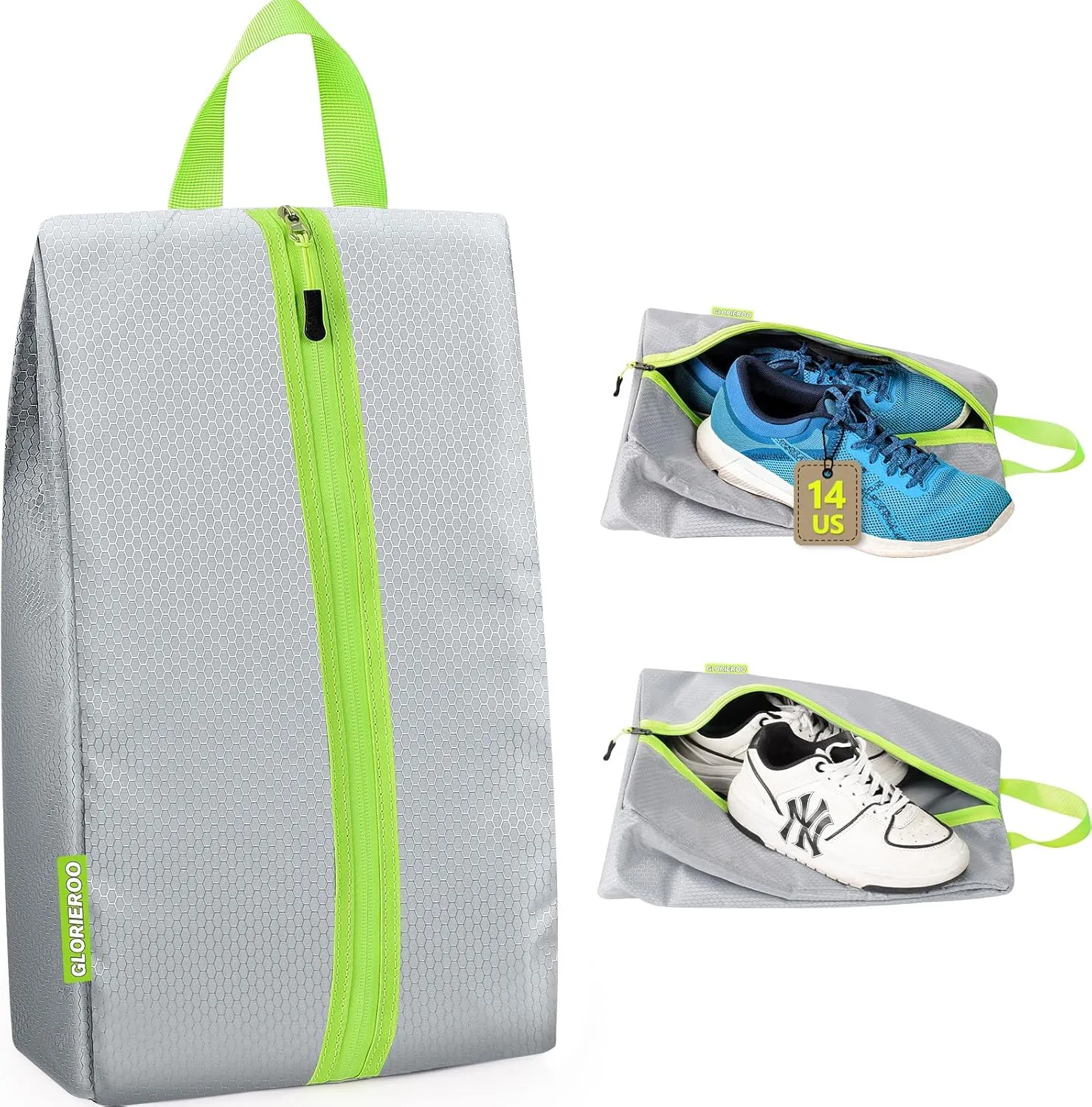 Soccer Cleat Bag - Odor-Absorbing Lightweight Track Shoe Organizer for Travel, Gym & Sports | Smell-Proof Storage with Active Carbon Fabric (Ideal for Spikes, Golf, Tennis，Bowling)