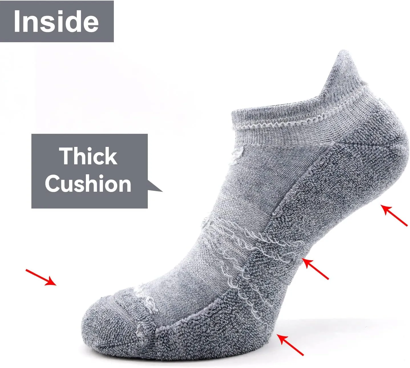 Socks Daze 3/6 Pack Men's Women's Merino Wool Ankle Running Sport Soft Thick Cushion Athletic Socks for Walking Light Hiking