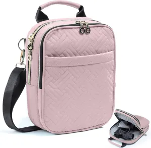 Soft Pistol Case, Gun Bag for Women, CCW Pistol Bag, Crossbody Gun Bag, Concealed Carry Gun Pouch, Small Tactical Range Bag, Gun Case with Shoulder Strap (Pink)