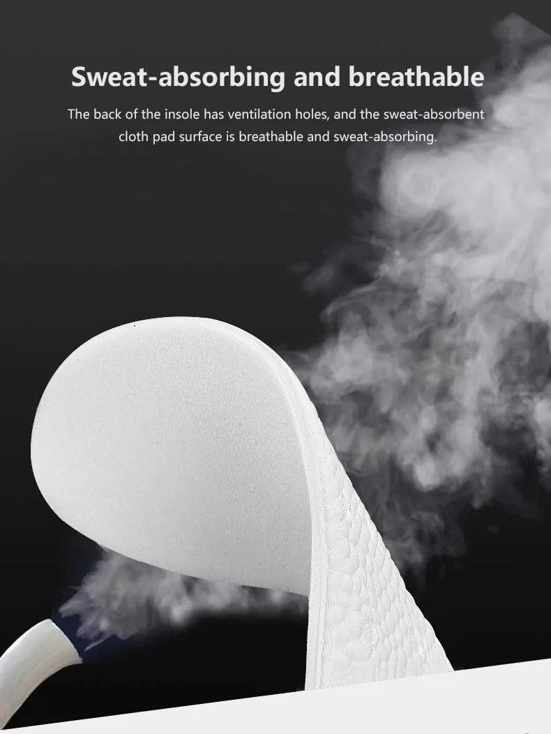 Sports Insoles Men Women Breathable Sweat-Absorbent Deodorant Insoles Thickened Full Cushion Shock-Absorbing Breathable Insoles(15mm,43 44)