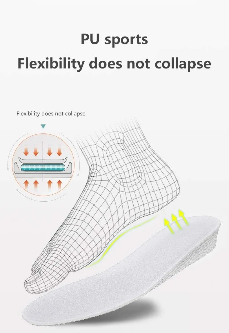 Sports Insoles Men Women Breathable Sweat-Absorbent Deodorant Insoles Thickened Full Cushion Shock-Absorbing Breathable Insoles(15mm,43 44)