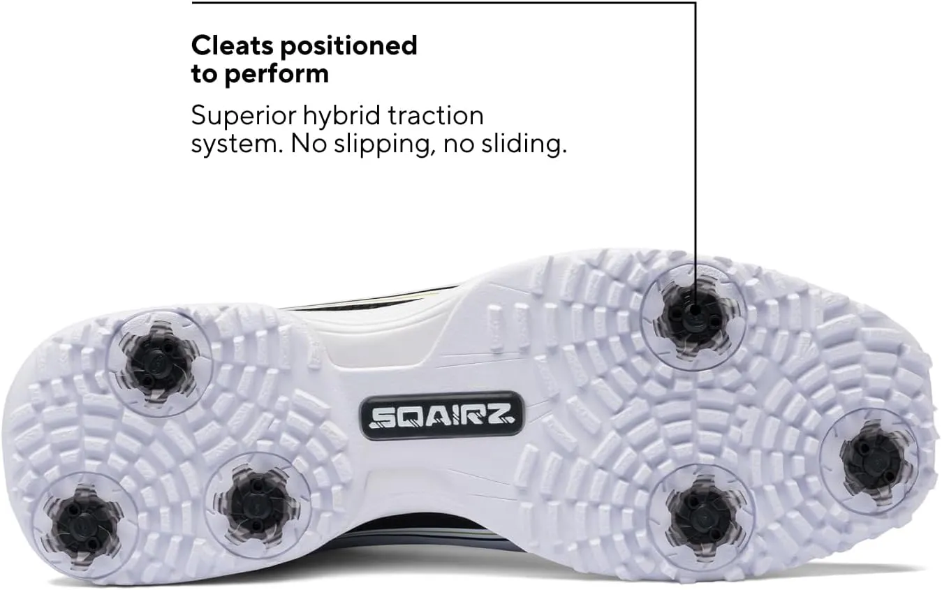 SQAIRZ Speed ProS2 Men's Athletic Golf Shoes, Designed for Balance & Performance, Replaceable Spikes, Waterproof