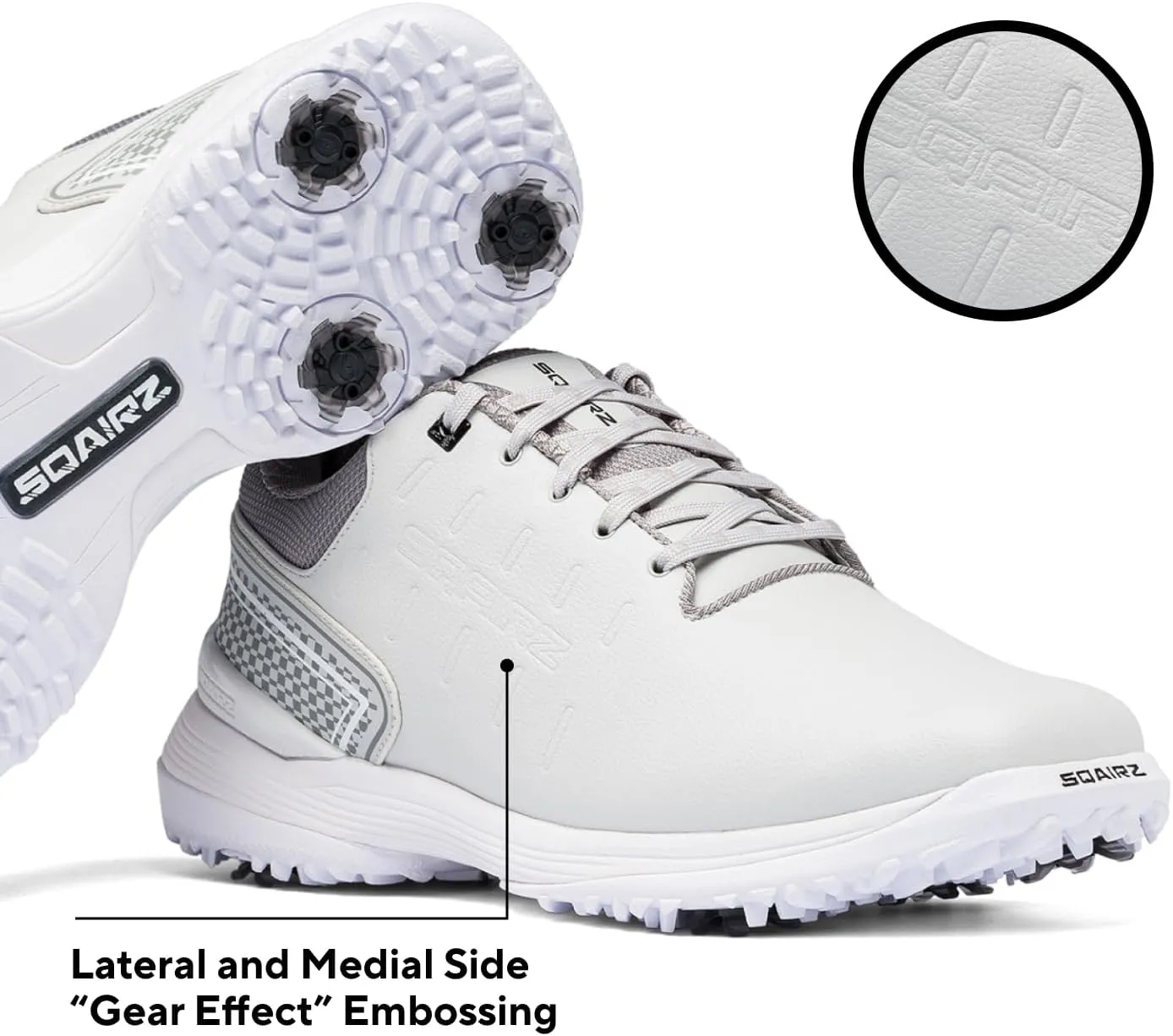 SQAIRZ Speed ProS2 Men's Athletic Golf Shoes, Designed for Balance & Performance, Replaceable Spikes, Waterproof
