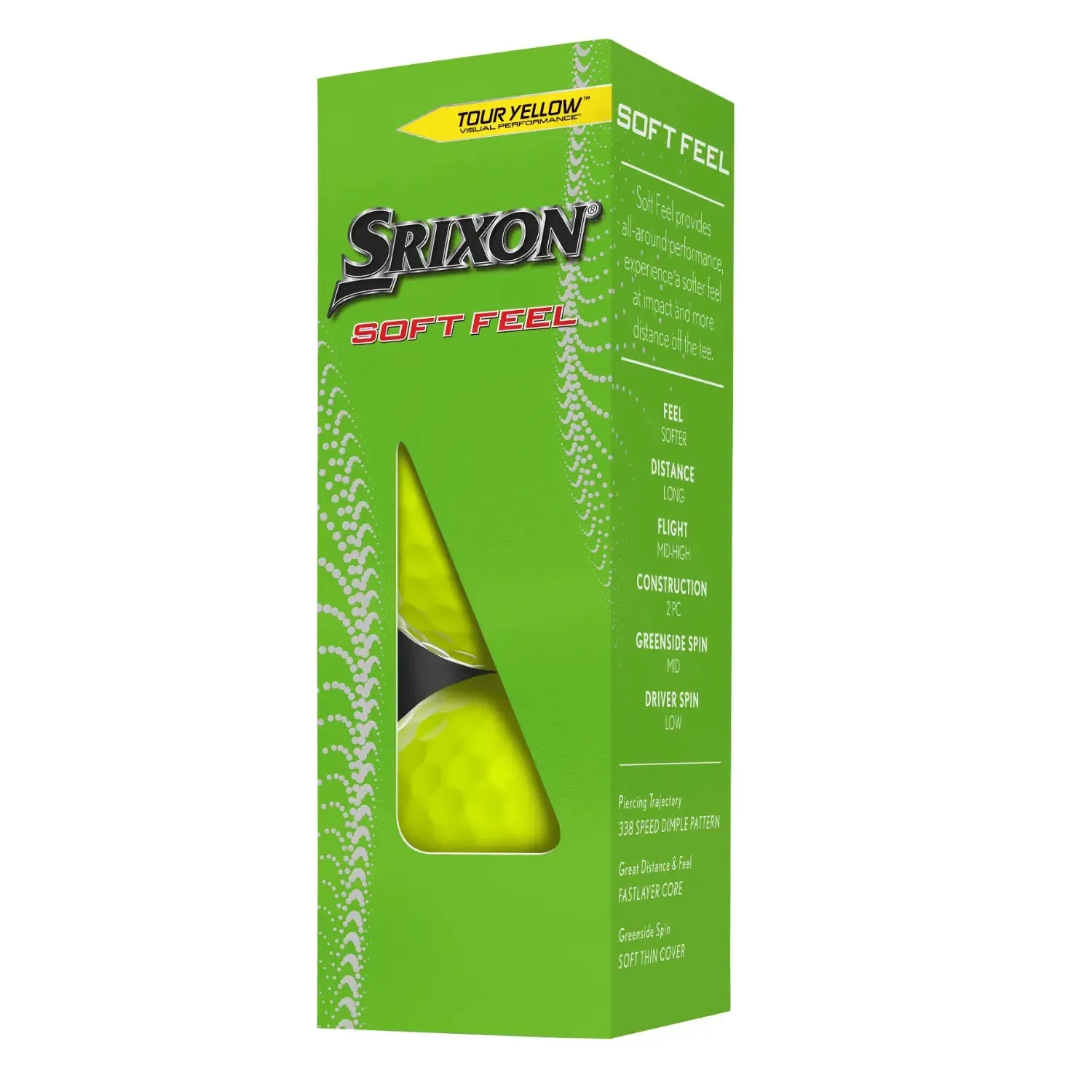 Srixon Soft Feel 12 Ball Pack (Yellow)