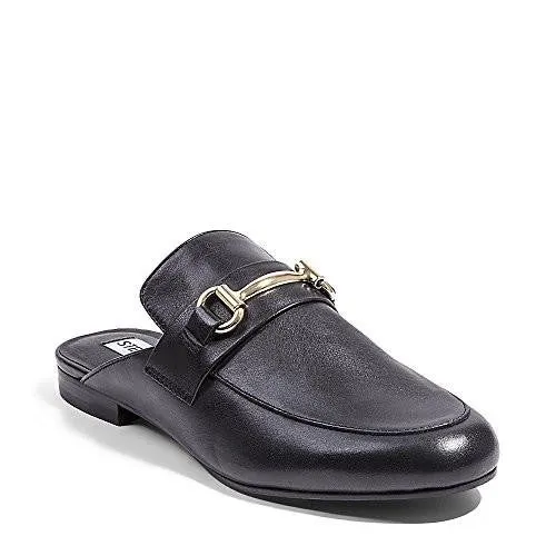 Steve Madden Kandi Slipon Loafer Black Leather 8 M Us
