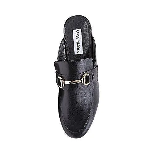 Steve Madden Kandi Slipon Loafer Black Leather 8 M Us