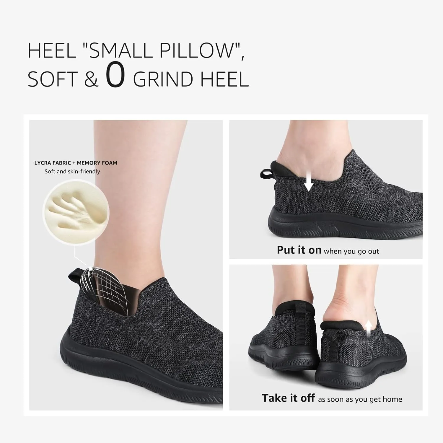 STQ Slip On Sneakers for Women Lightweight Walking Shoes Comfortable Breathable Mesh with Arch Suuport