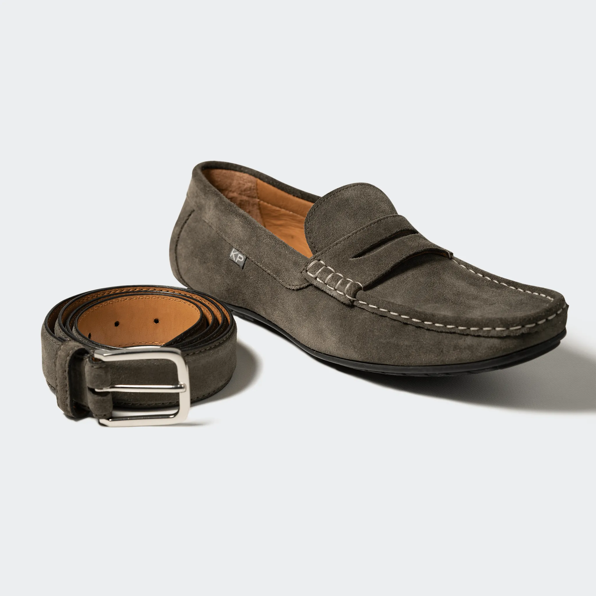 SUEDE BELT ANTHRACITE