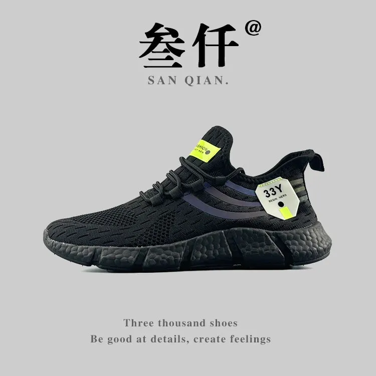 Summer Popcorn Built-in features Comfortable Express worldwide Shoes Gradient Flyknit Breathable Men's 2