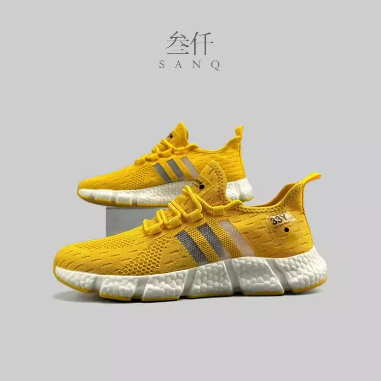 Summer Popcorn Built-in features Comfortable Express worldwide Shoes Gradient Flyknit Breathable Men's 2