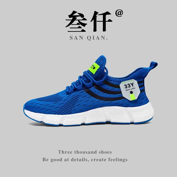 Summer Popcorn Built-in features Comfortable Express worldwide Shoes Gradient Flyknit Breathable Men's 2