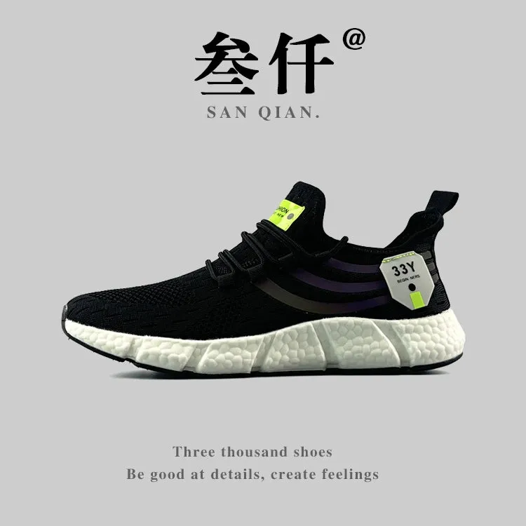 Summer Popcorn Built-in features Comfortable Express worldwide Shoes Gradient Flyknit Breathable Men's 2