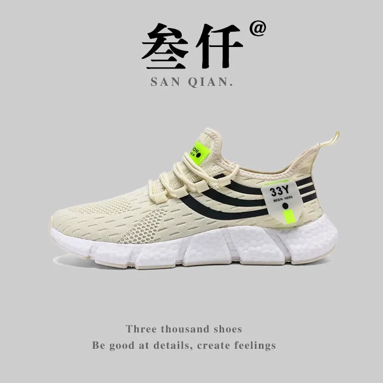 Summer Popcorn Built-in features Comfortable Express worldwide Shoes Gradient Flyknit Breathable Men's 2