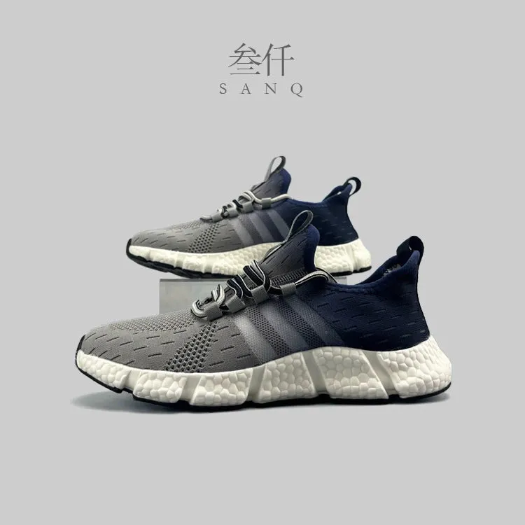 Summer Popcorn Built-in features Comfortable Express worldwide Shoes Gradient Flyknit Breathable Men's 2