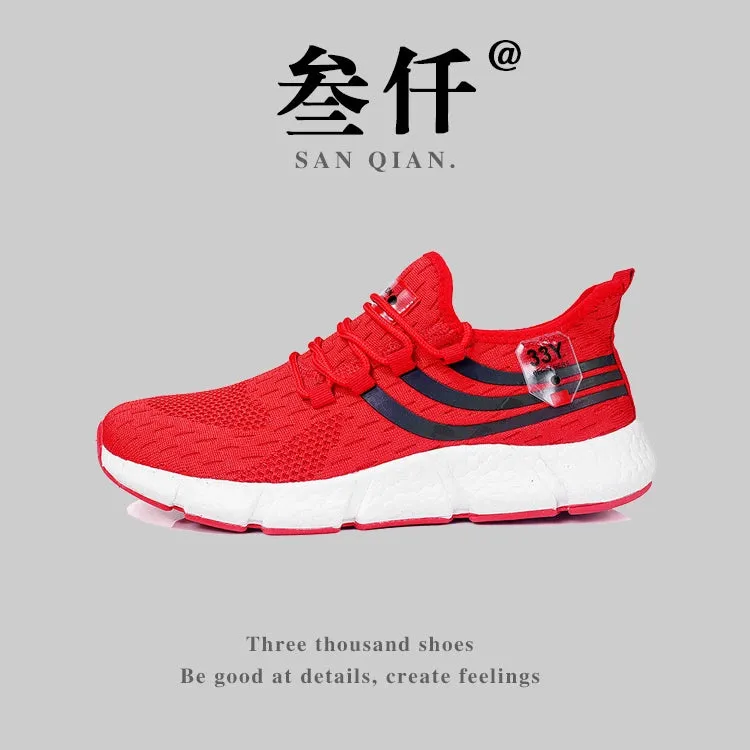 Summer Popcorn Built-in features Comfortable Express worldwide Shoes Gradient Flyknit Breathable Men's 2