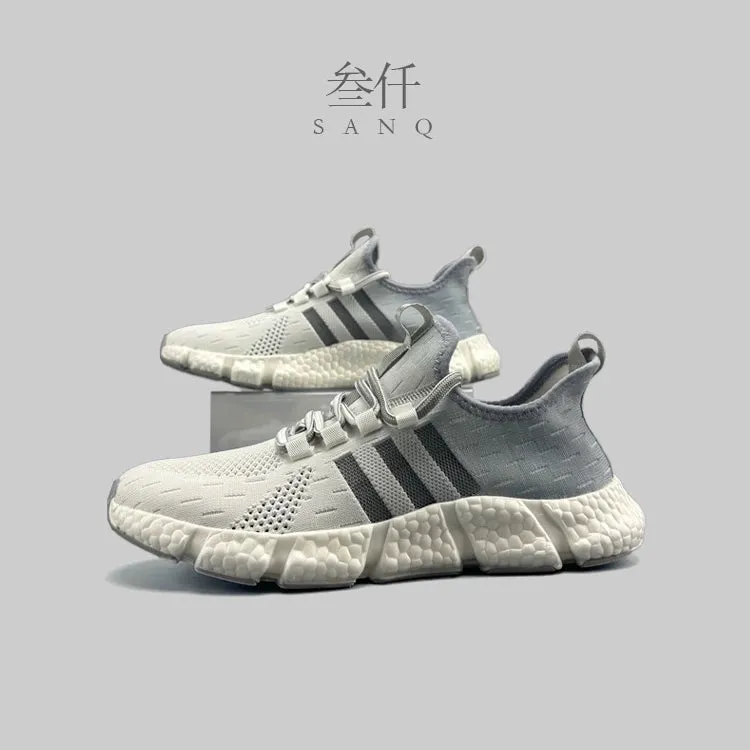 Summer Popcorn Built-in features Comfortable Express worldwide Shoes Gradient Flyknit Breathable Men's 2