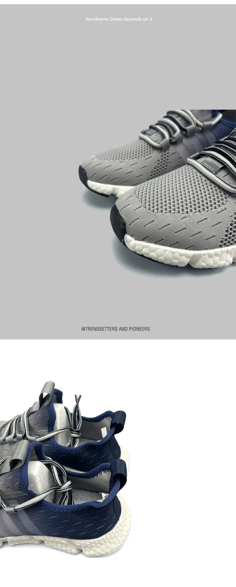 Summer Popcorn Built-in features Comfortable Express worldwide Shoes Gradient Flyknit Breathable Men's 2