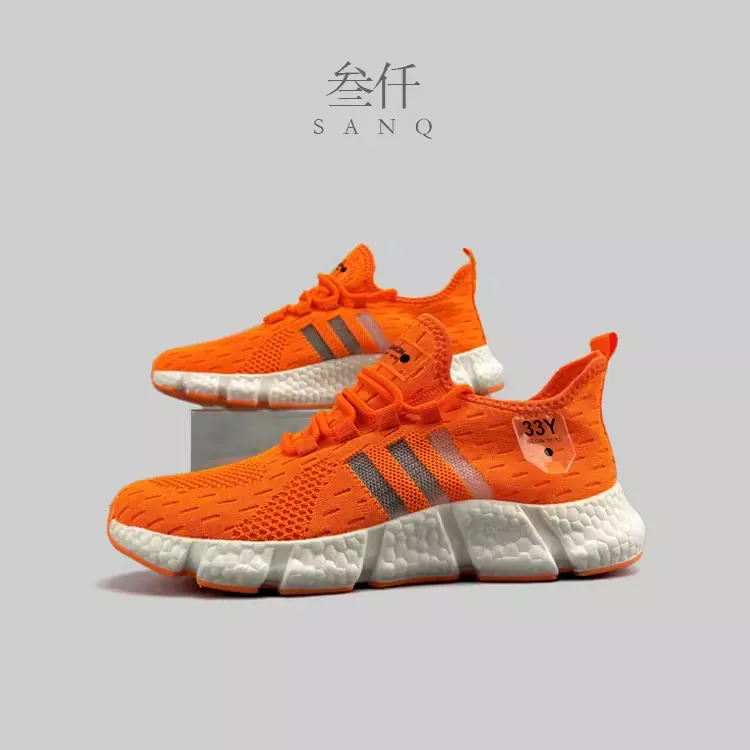 Summer Popcorn Built-in features Comfortable Express worldwide Shoes Gradient Flyknit Breathable Men's 2