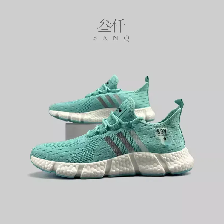 Summer Popcorn Built-in features Comfortable Express worldwide Shoes Gradient Flyknit Breathable Men's 2