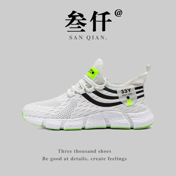 Summer Popcorn Built-in features Comfortable Express worldwide Shoes Gradient Flyknit Breathable Men's 2