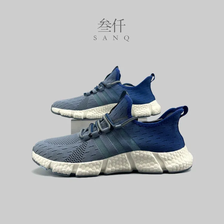 Summer Popcorn Built-in features Comfortable Express worldwide Shoes Gradient Flyknit Breathable Men's 2