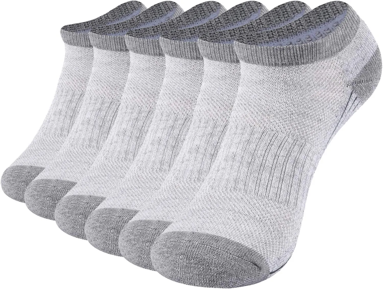Sunew Viscose Bamboo Socks, Unisex Cushioned Comfortable Ankle Workout Hiking Golf Socks 6 Pairs