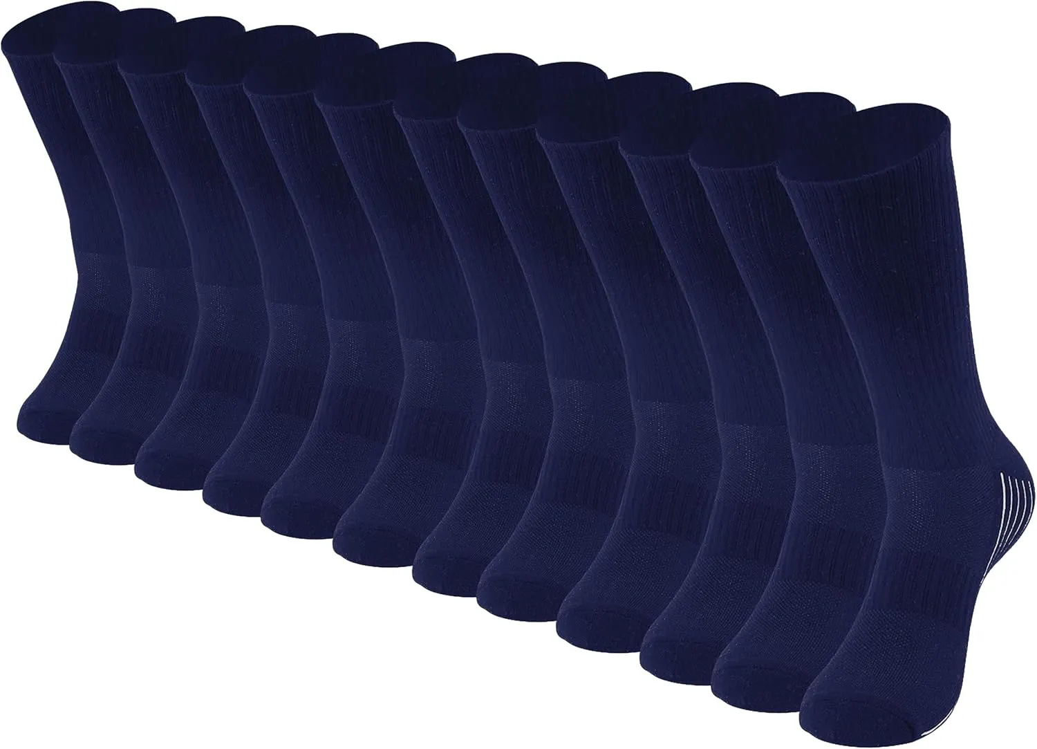 Sunew Viscose Bamboo Socks, Unisex Cushioned Comfortable Crew Workout Hiking Socks 6 Pairs