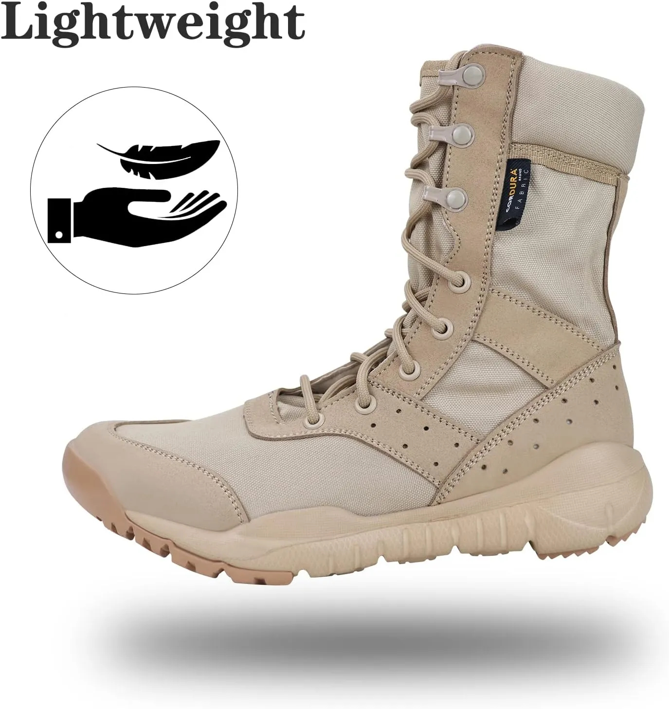 Tactical Boots for Men Lightweight Military Combat Boots Waterproof Comfortable for Work & Security