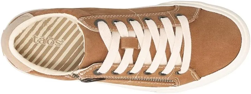 Taos Z Soul Women's Sneaker - Stylish Platform Sneaker with Removable Footbed, Arch Support, Premium Cushioning, Lace-Up Adjustability, and Easy Access Zipper