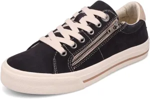 Taos Z Soul Women’s Sneaker - Stylish Platform Sneaker with Removable Footbed, Arch Support, Premium Cushioning, Lace-Up Adjustability, and Easy Access Zipper