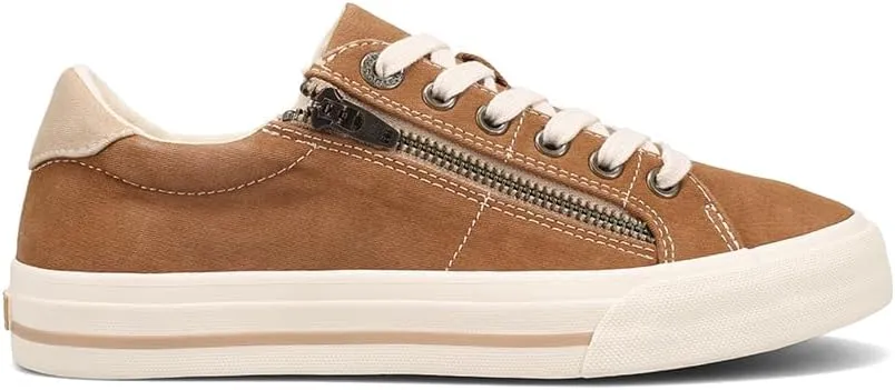 Taos Z Soul Women's Sneaker - Stylish Platform Sneaker with Removable Footbed, Arch Support, Premium Cushioning, Lace-Up Adjustability, and Easy Access Zipper