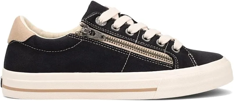 Taos Z Soul Women’s Sneaker - Stylish Platform Sneaker with Removable Footbed, Arch Support, Premium Cushioning, Lace-Up Adjustability, and Easy Access Zipper