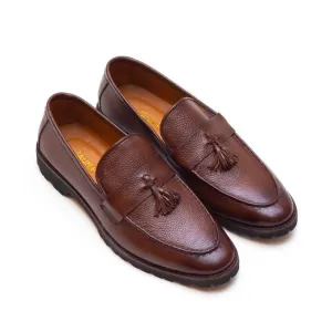 Tassel Casual Loafers - Light Brown
