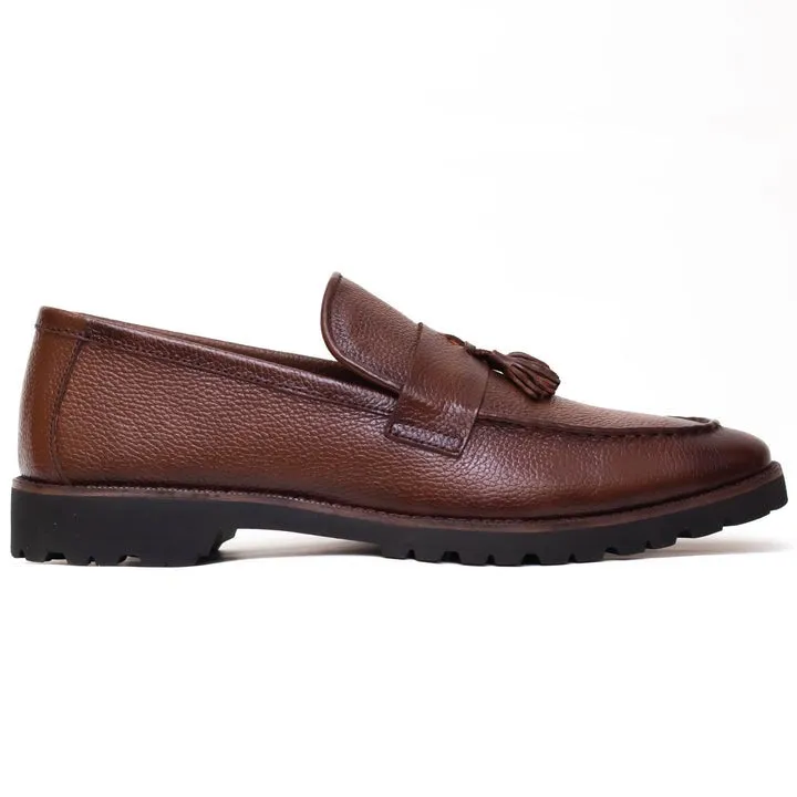 Tassel Casual Loafers - Light Brown