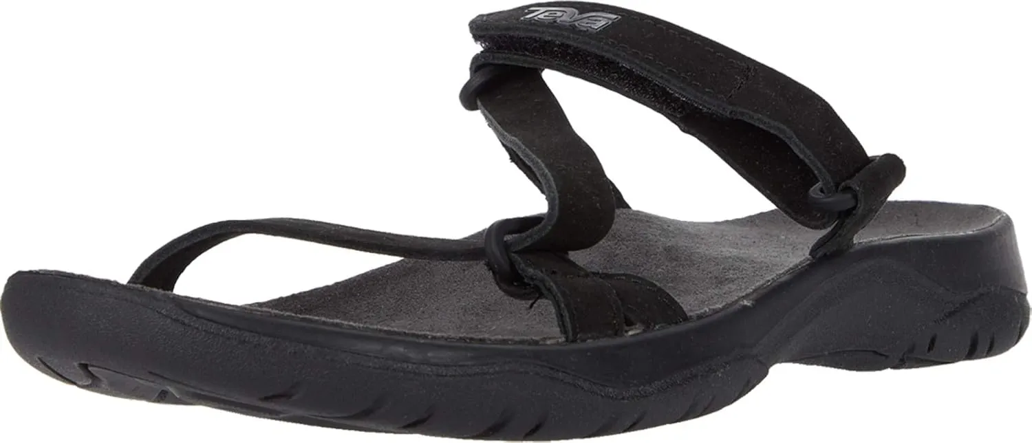 Teva Women's ELZADA Slide LEA Sandal, Pecan, 8.5 Medium US
