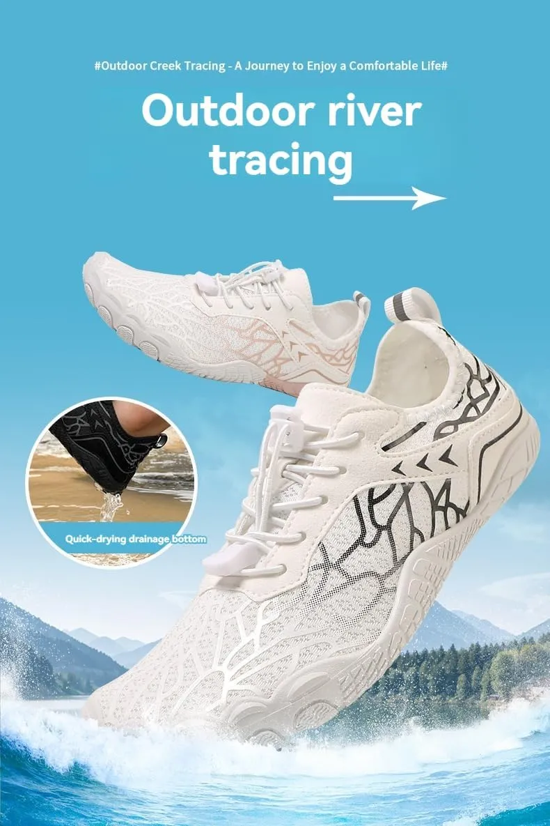 Thatrich Hike Barefoot Shoes for Women Men Wide Toe Box Sneakers Non-Slip Waterproof Comfy Breathable Water Shoe Hiking Travel Athletic Zero Drop Running Grounded Footwear Lightweight Casual Unisex