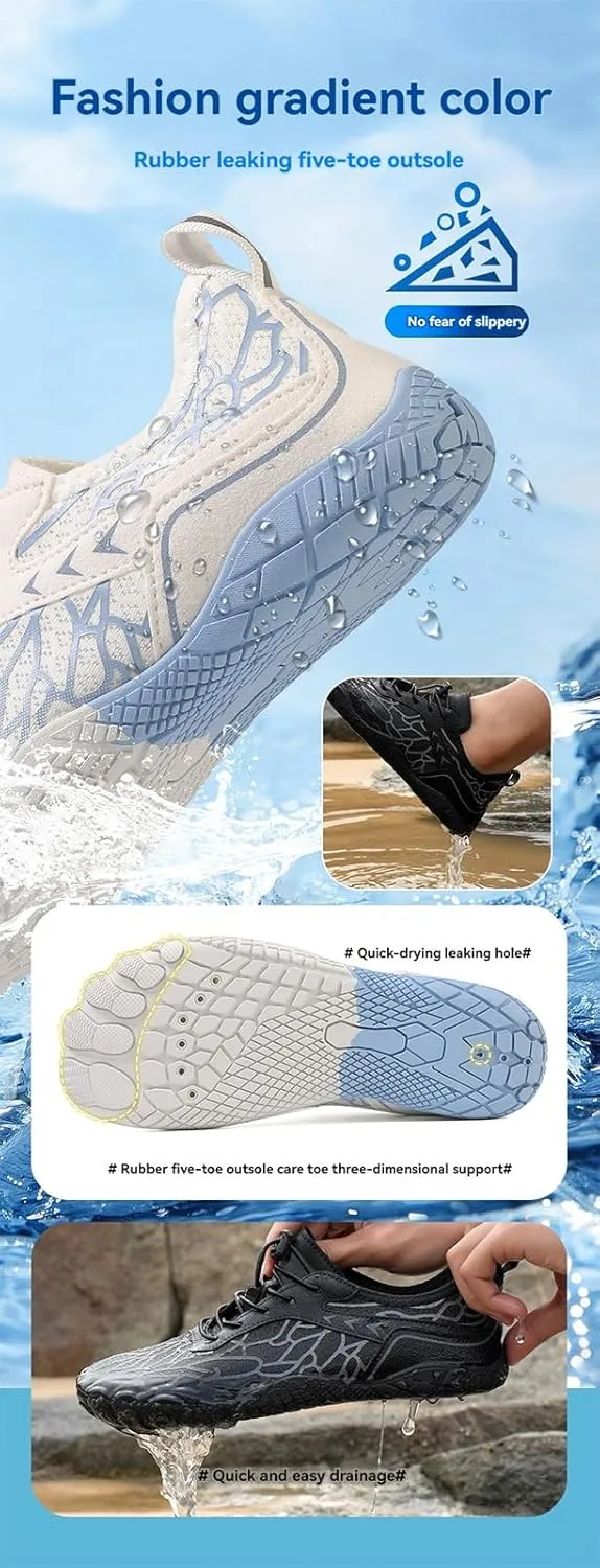 Thatrich Hike Barefoot Shoes for Women Men Wide Toe Box Sneakers Non-Slip Waterproof Comfy Breathable Water Shoe Hiking Travel Athletic Zero Drop Running Grounded Footwear Lightweight Casual Unisex