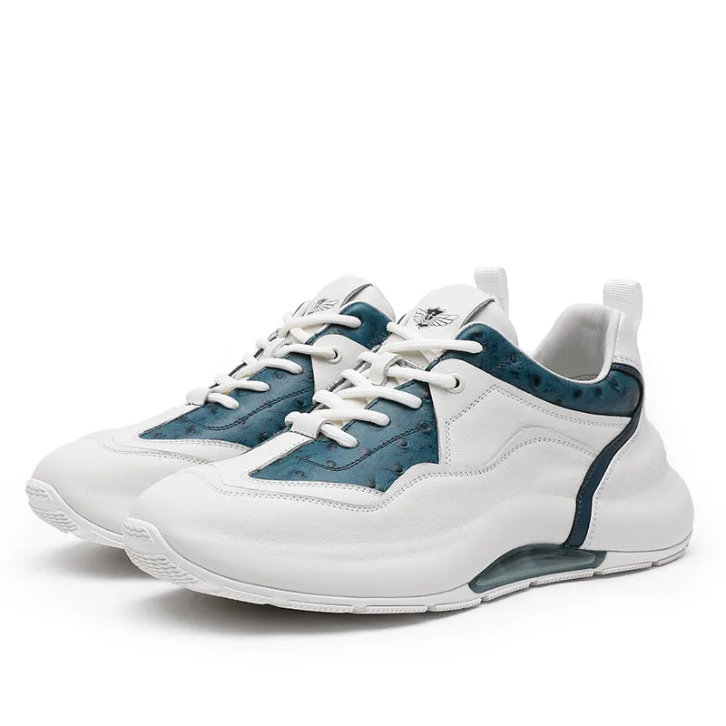 TNV Men shoes Real Leather Sneakers Laces Up Breathable Casual shoeslow heel Summer and Four season use DS3313