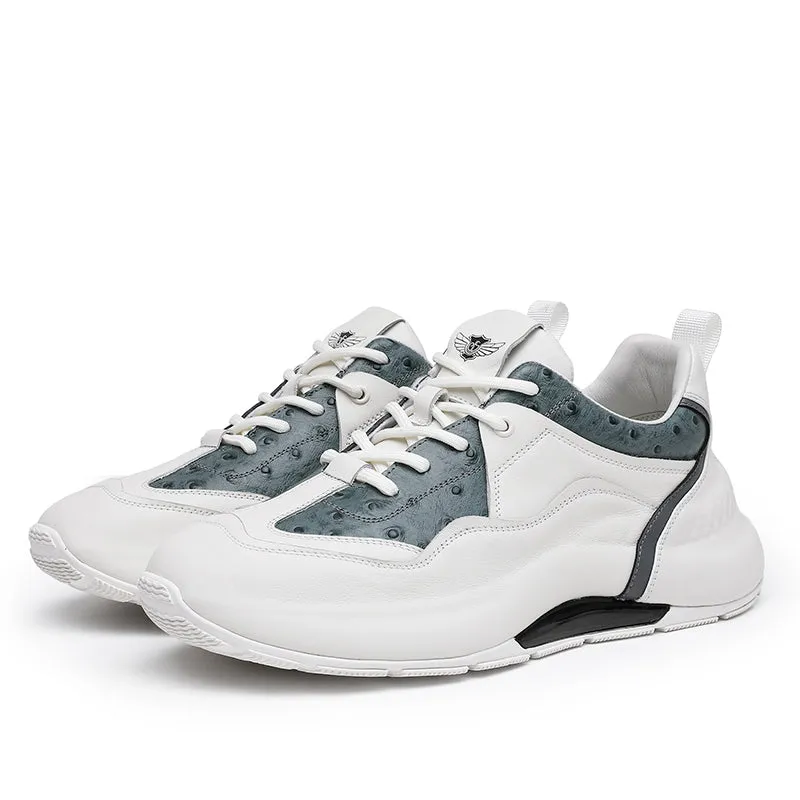 TNV Men shoes Real Leather Sneakers Laces Up Breathable Casual shoeslow heel Summer and Four season use DS3313
