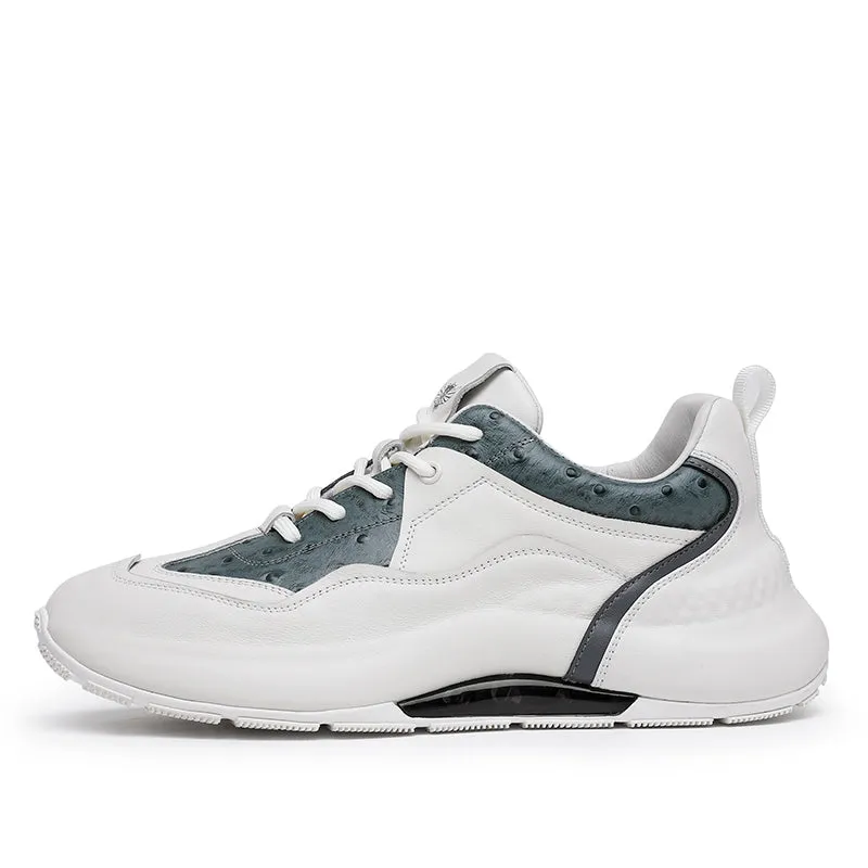 TNV Men shoes Real Leather Sneakers Laces Up Breathable Casual shoeslow heel Summer and Four season use DS3313