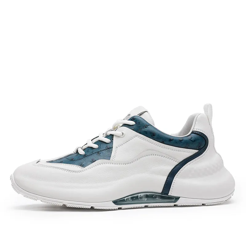 TNV Men shoes Real Leather Sneakers Laces Up Breathable Casual shoeslow heel Summer and Four season use DS3313