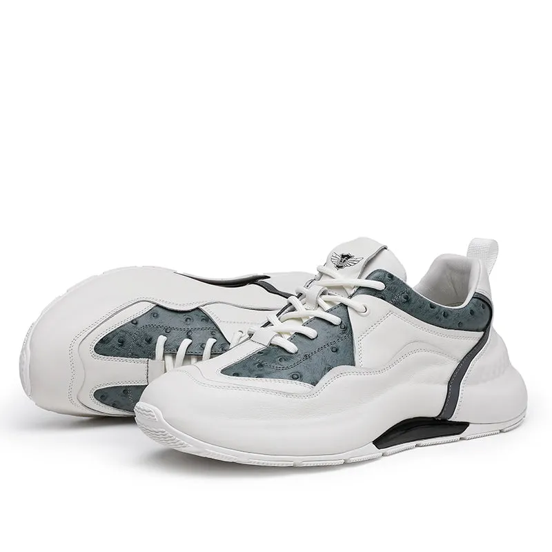 TNV Men shoes Real Leather Sneakers Laces Up Breathable Casual shoeslow heel Summer and Four season use DS3313